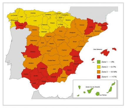 Mapa de leishmaniosis en España