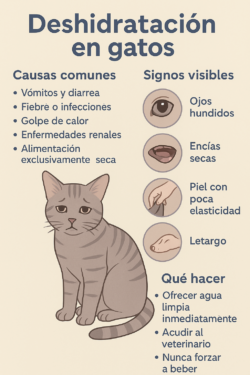Deshidratación en gatos
