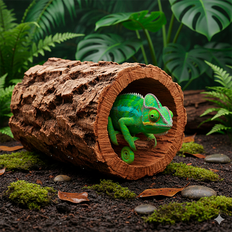 Corcho con camaleón