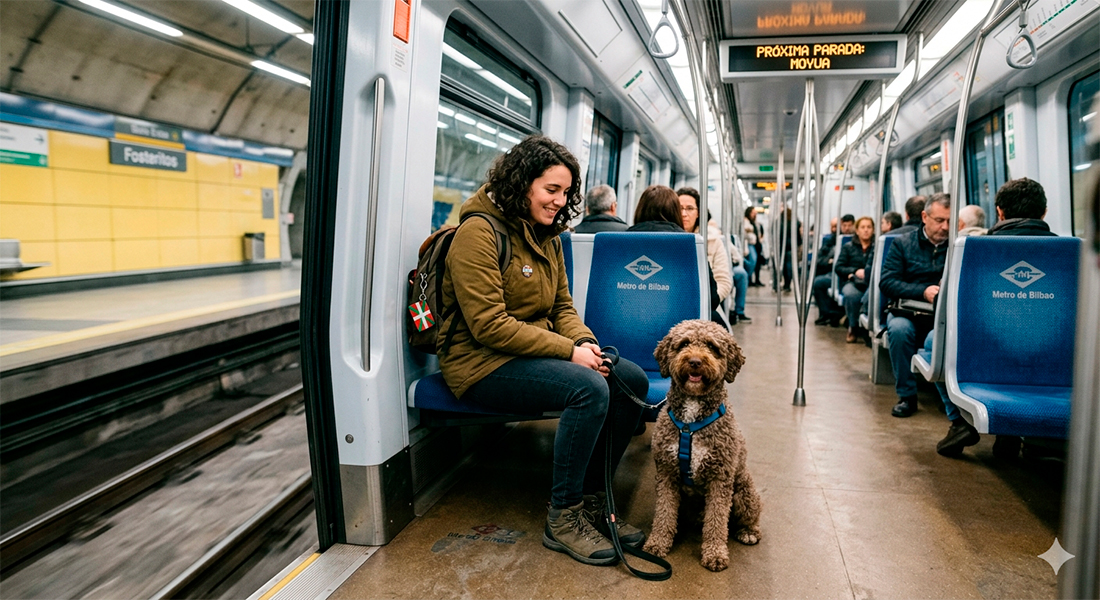 Metro Bilbao con perros