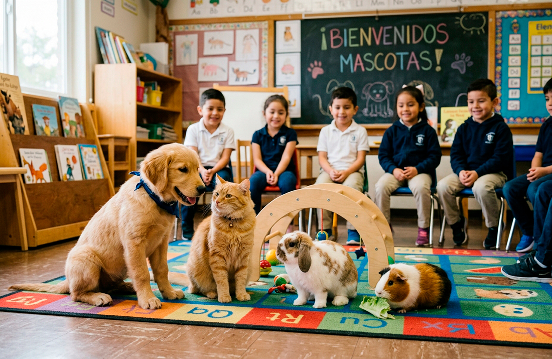 Mascotas en colegio - IA